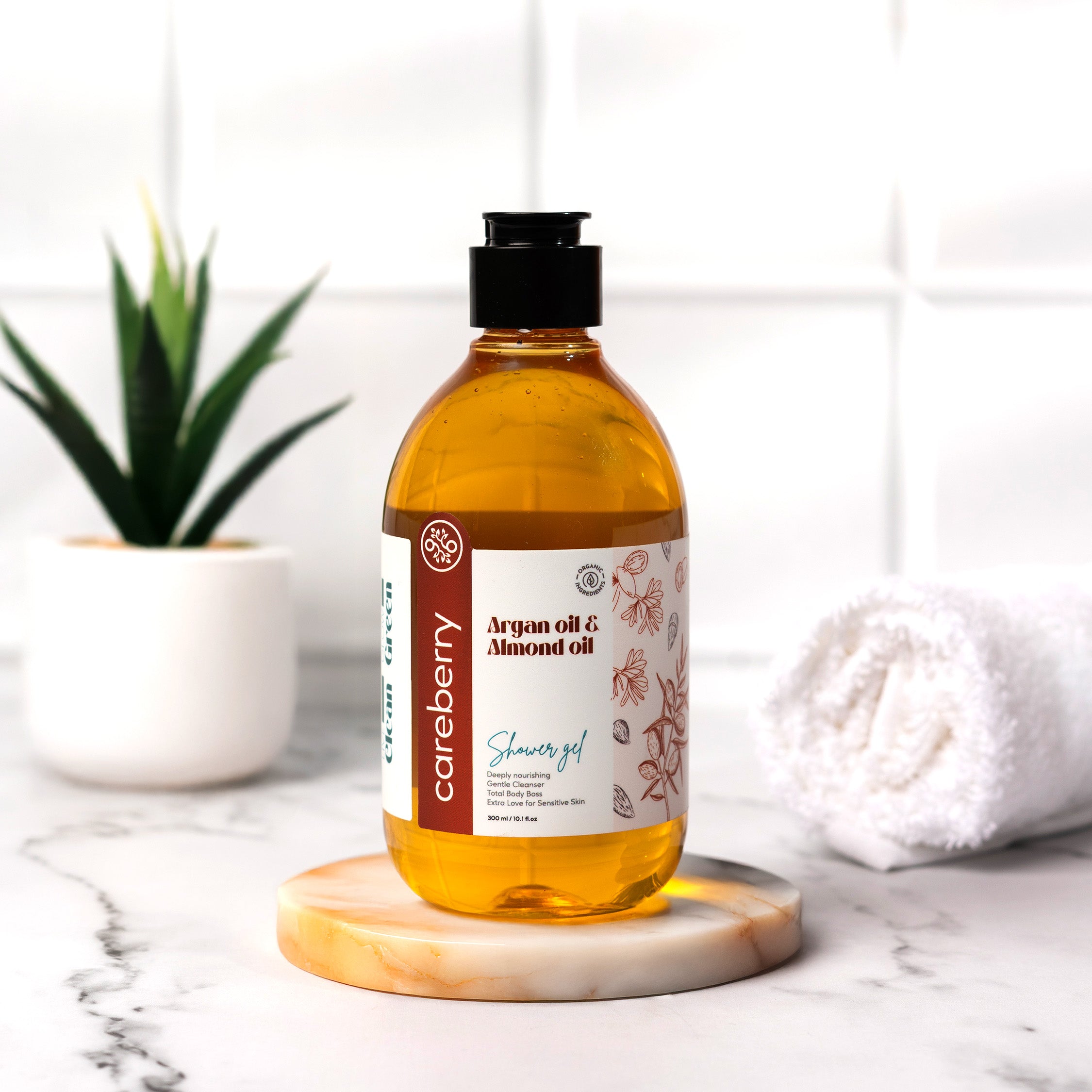 Nourishing Body Wash Collection – Hemp, Tea Tree & Eucalyptus, Argan & Almond, Golden Berry & Gold Dust (Set of 4, 300ml Each)